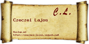 Czeczei Lajos névjegykártya